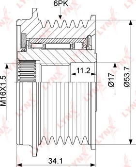 LYNXauto PA-1090 - Poulie, alternateur cwaw.fr