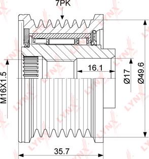 LYNXauto PA-1059 - Poulie, alternateur cwaw.fr