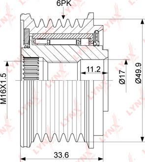 LYNXauto PA-1064 - Poulie, alternateur cwaw.fr