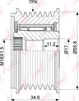 LYNXauto PA-1061 - Poulie, alternateur cwaw.fr