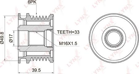 LYNXauto PA-1005 - Poulie, alternateur cwaw.fr