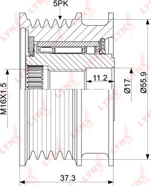 LYNXauto PA-1083 - Poulie, alternateur cwaw.fr