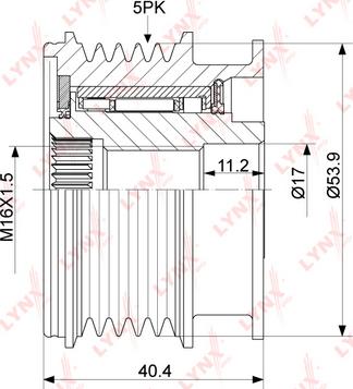 LYNXauto PA-1087 - Poulie, alternateur cwaw.fr