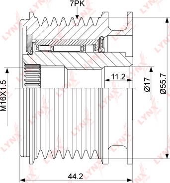 LYNXauto PA-1038 - Poulie, alternateur cwaw.fr