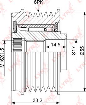 LYNXauto PA-1156 - Poulie, alternateur cwaw.fr