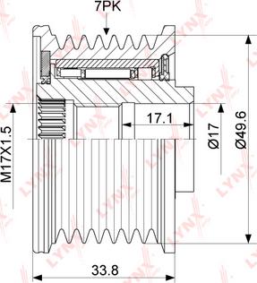 LYNXauto PA-1105 - Poulie, alternateur cwaw.fr