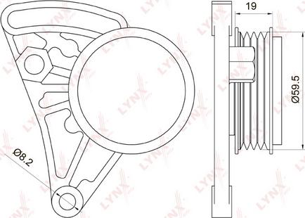 LYNXauto PB-5037 - Poulie renvoi / transmission, courroie trapézoïdale à nervures cwaw.fr