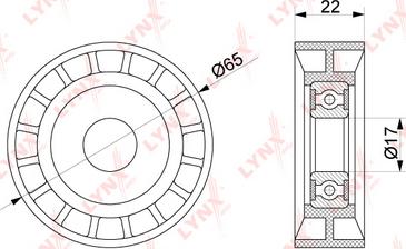 LYNXauto PB-5261 - Poulie renvoi / transmission, courroie trapézoïdale à nervures cwaw.fr