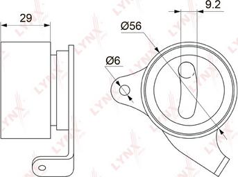 LYNXauto PB-1068 - Poulie-tendeur, courroie de distribution cwaw.fr