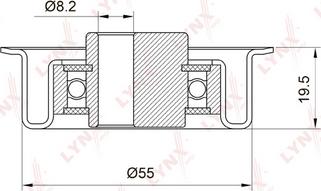 LYNXauto PB-1035 - Poulie-tendeur, courroie de distribution cwaw.fr