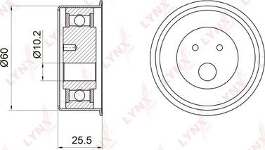 LYNXauto PB-1038 - Poulie-tendeur, courroie de distribution cwaw.fr