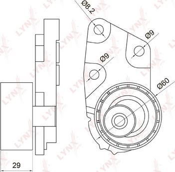 LYNXauto PB-1074 - Poulie-tendeur, courroie de distribution cwaw.fr