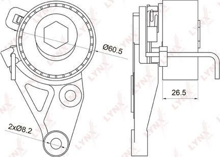 LYNXauto PB-1075 - Poulie-tendeur, courroie de distribution cwaw.fr