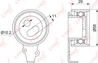 LYNXauto PB-1272 - Poulie-tendeur, courroie de distribution cwaw.fr