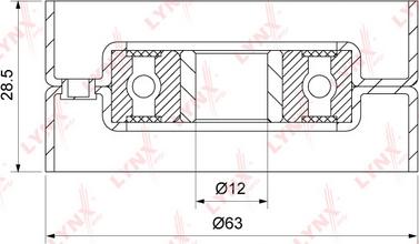 LYNXauto PB-3062 - Poulie renvoi / transmission, courroie de distribution cwaw.fr