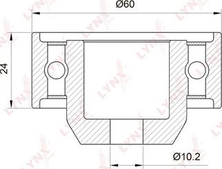 LYNXauto PB-3016 - Poulie renvoi / transmission, courroie de distribution cwaw.fr