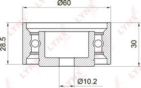 LYNXauto PB-3010 - Poulie renvoi / transmission, courroie de distribution cwaw.fr