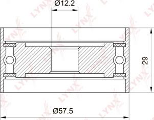 LYNXauto PB-3039 - Poulie-tendeur, courroie de distribution cwaw.fr