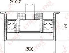 LYNXauto PB-3032 - Poulie renvoi / transmission, courroie de distribution cwaw.fr