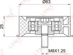 LYNXauto PB-3024 - Poulie renvoi / transmission, courroie de distribution cwaw.fr