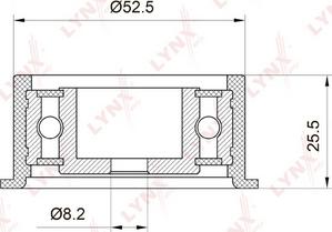 LYNXauto PB-3023 - Poulie renvoi / transmission, courroie de distribution cwaw.fr