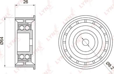 LYNXauto PB-3022 - Poulie renvoi / transmission, courroie de distribution cwaw.fr