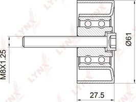 LYNXauto PB-3027 - Poulie renvoi / transmission, courroie de distribution cwaw.fr