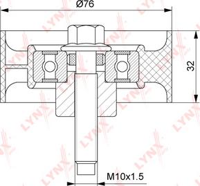 LYNXauto PB-3142 - Poulie renvoi / transmission, courroie de distribution cwaw.fr