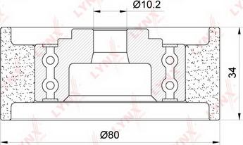 LYNXauto PB-3113 - Poulie renvoi / transmission, courroie de distribution cwaw.fr