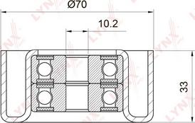 LYNXauto PB-7033 - Poulie renvoi / transmission, courroie trapézoïdale à nervures cwaw.fr