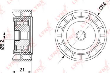 LYNXauto PB-7106 - Poulie renvoi / transmission, courroie trapézoïdale à nervures cwaw.fr