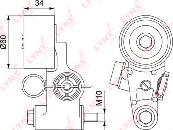 LYNXauto PT-1040 - Amortisseur de vibrations, courroie de distribution cwaw.fr