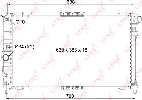 LYNXauto RB-1029 - Radiateur, refroidissement du moteur cwaw.fr