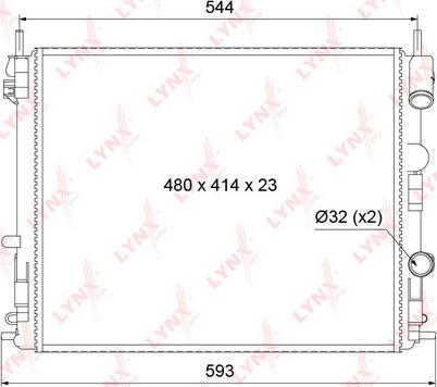 LYNXauto RM-1026 - Radiateur, refroidissement du moteur cwaw.fr