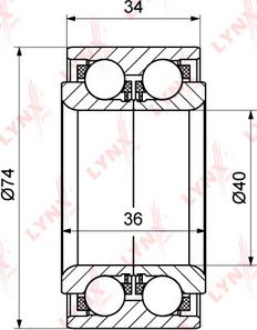 LYNXauto WB-1133 - Kit de roulements de roue cwaw.fr