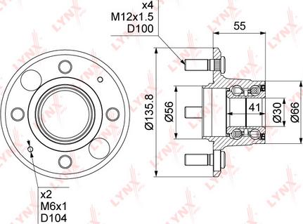 LYNXauto WH-1423 - Kit de roulements de roue cwaw.fr