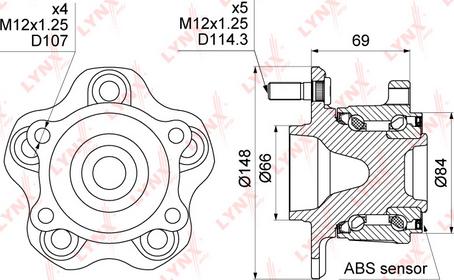 LYNXauto WH-1009 - Kit de roulements de roue cwaw.fr