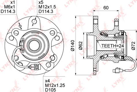 LYNXauto WH-1022 - Kit de roulements de roue cwaw.fr