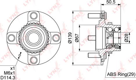 LYNXauto WH-1138 - Kit de roulements de roue cwaw.fr