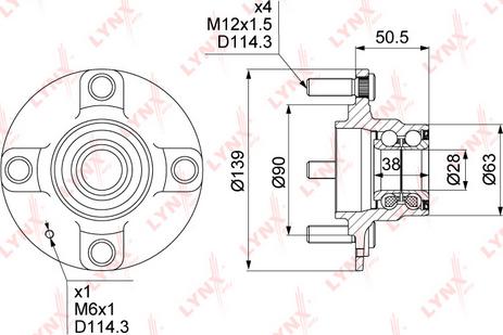 LYNXauto WH-1123 - Kit de roulements de roue cwaw.fr