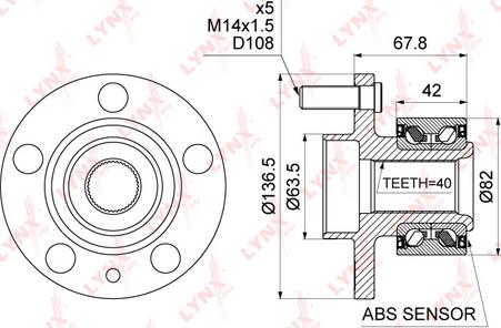 LYNXauto WH-1321 - Kit de roulements de roue cwaw.fr