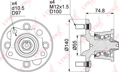 LYNXauto WH-1378 - Kit de roulements de roue cwaw.fr