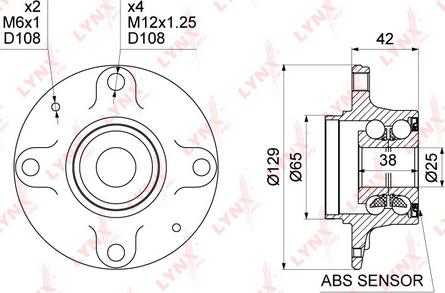 LYNXauto WH-1261 - Kit de roulements de roue cwaw.fr