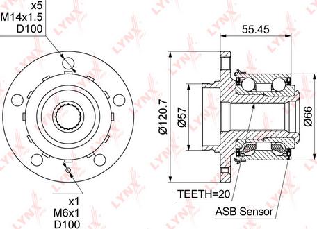 LYNXauto WH-1205 - Kit de roulements de roue cwaw.fr