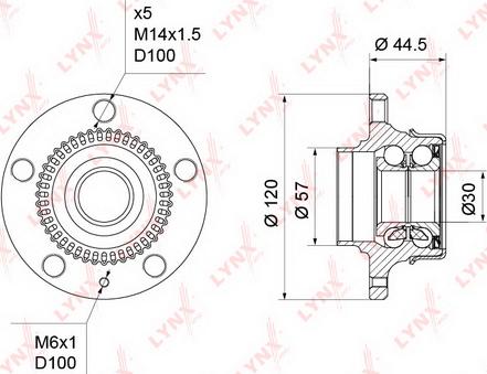 LYNXauto WH-1219 - Kit de roulements de roue cwaw.fr