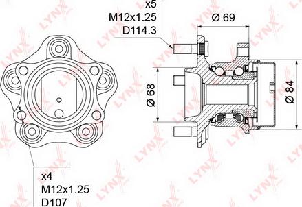 LYNXauto WH-1231 - Kit de roulements de roue cwaw.fr