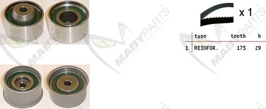 Mabyparts OBK010454 - Kit de distribution cwaw.fr