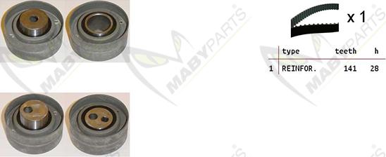 Mabyparts OBK010414 - Kit de distribution cwaw.fr