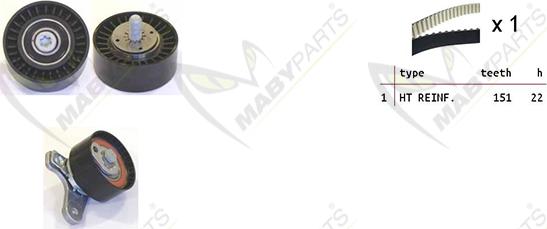 Mabyparts OBK010099 - Kit de distribution cwaw.fr