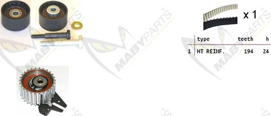 Mabyparts OBK010040 - Kit de distribution cwaw.fr